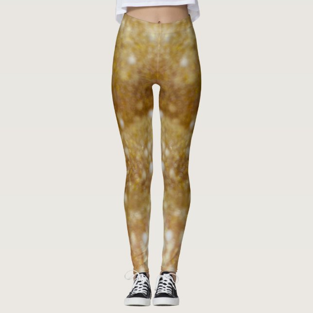 Gold Glitter Slime Leggings (Vorderseite)