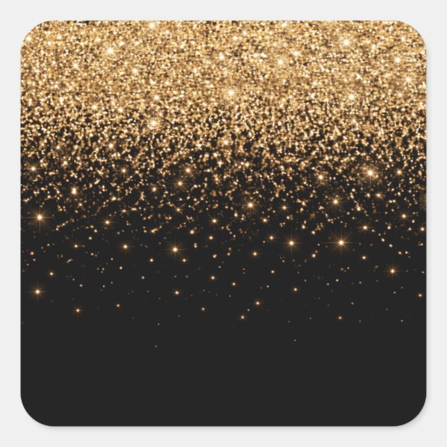 Gold Glitter Sparkle Elegant Luxury Texture        Quadratischer Aufkleber (Vorderseite)