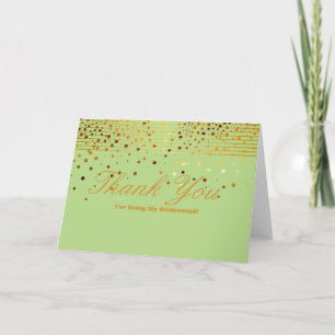 Gold Glitter Streifen Für Meine Brautjungfer Danke