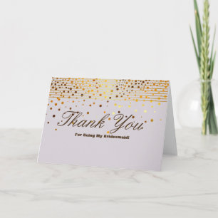 Gold Glitter Streifen Für Meine Brautjungfer Danke