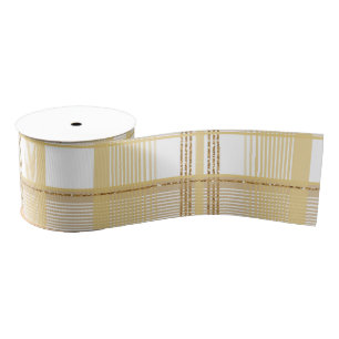 Gold Glitter Tartan Ripsband