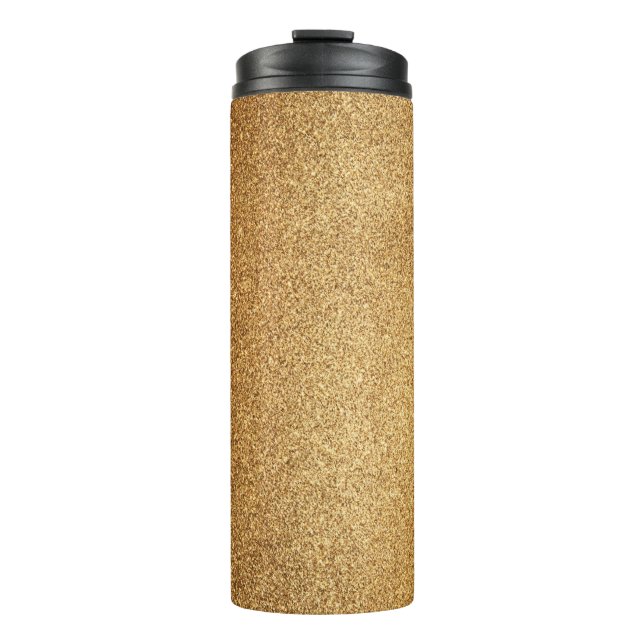 Gold Glitter Thermosbecher (Vorderseite)