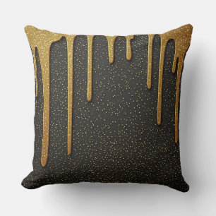 Gold Glitter-Tropfen Luxus Funkelnde Partikel Kissen