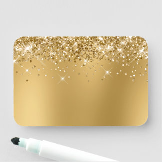 Gold Glitter Unschärfe Blanko Namensschild