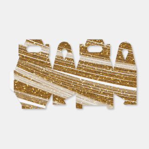 Gold Glitter & Weiße Glitzerparty-Geschenkboxen Geschenkschachtel