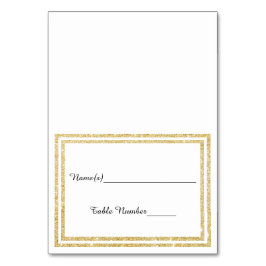 Gold Glittered Trim - Escort Card Tischnummer