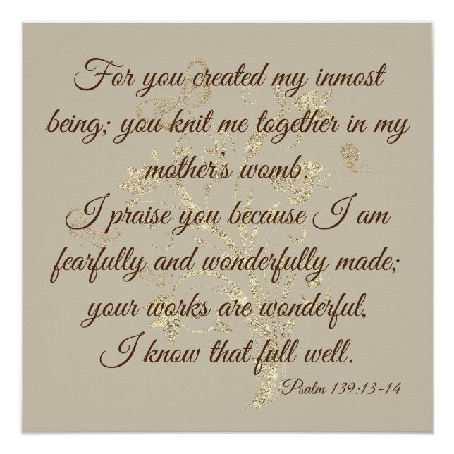 Gold Glittery Bible Verse - Angebot zur Verbesseru Poster (Vorderseite)