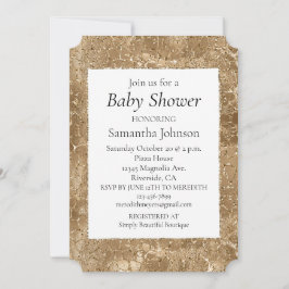 Gold Glitz Glitzer Giraffe Print Einladung