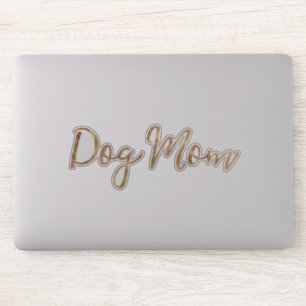 Gold Glitz Hunde-Mama Aufkleber
