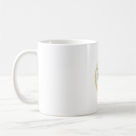 Gold Glitz Monogram Kaffeetasse