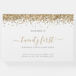 Gold Glitzer 21. Geburtstagsparty Gästebuch