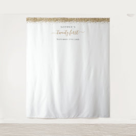 Gold Glitzer 21. Hintergrund für Fotos Tapestry Wandteppich