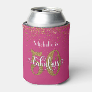 Gold Glitzer 50 & Fabulous Typografie Geburtstag Dosenkühler