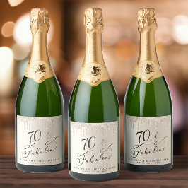 Gold Glitzer 70. Geburtstagsparty