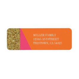 Gold Glitzer Address Labels