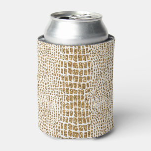 Gold Glitzer Alligator Print Dosenkühler