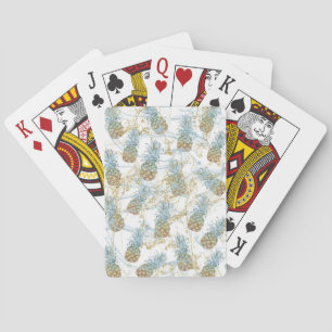 Gold Glitzer Ananas Tropical Summer Chic Spielkarten