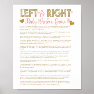 Gold Glitzer Baby Shower Verlassen Rechtes Story G Poster