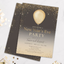 Gold Glitzer Balloon Taupe Silvester Party in