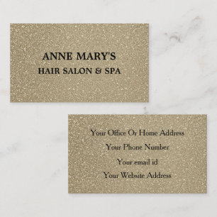 Gold Glitzer Black Hair Salon Wellness-Center Mode Visitenkarte