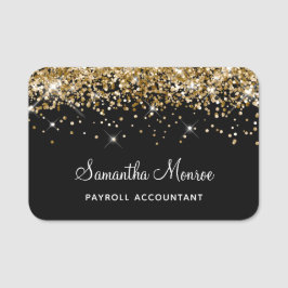 Gold Glitzer Black Namensschild
