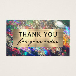 Gold Glitzer Black Opal Discount Card