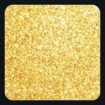 Gold Glitzer Blank Template Classic Glamour Quadratischer Aufkleber<br><div class="desc">Gold Glitzer Blank Template Classic Glamour Square Sticker.</div>