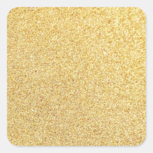 Gold Glitzer Blank Template Moderne Elegant Trendy Quadratischer Aufkleber
