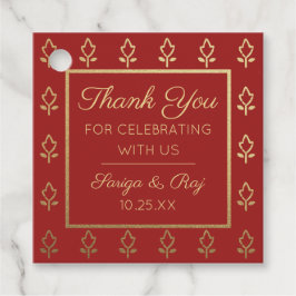 Gold Glitzer Blume Wedding Return Geschenk Geschenkanhänger