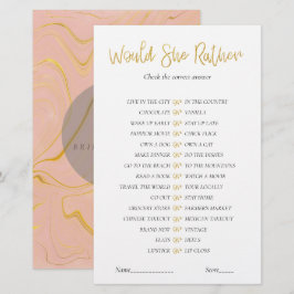 Gold Glitzer Brautparty Spiel würde sie eher