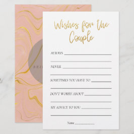 Gold Glitzer Brautparty Wünsche für das Paar