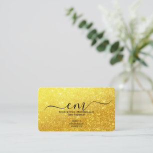 Gold Glitzer Business Cards - Elegantes Script Visitenkarte