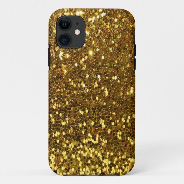 Gold Glitzer Case-Mate iPhone Hülle (Rückseite)