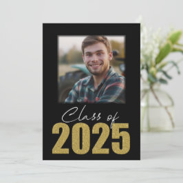 Gold Glitzer Class of 2025 Foto Ankündigung