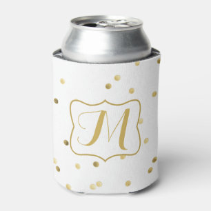 Gold Glitzer Confetti Dot Koozie Can Holder Dosenkühler