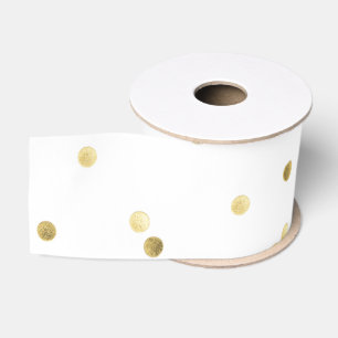 Gold Glitzer Confetti Dot Polka 3" Multifunktionsl Ripsband