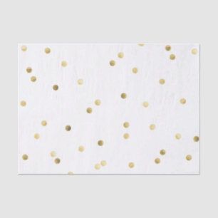 Gold Glitzer Confetti Dot Polka Nagelzettel Seidenpapier