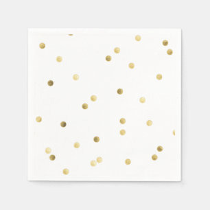 Gold Glitzer Confetti Dot Polka Nail Polis Napkins Serviette