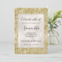 Gold Glitzer Confetti Glitzy Zebra Print