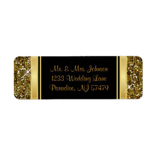 Gold Glitzer Confetti und Black Elegante