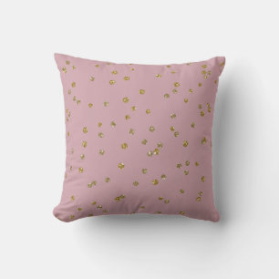Gold Glitzer Confetti und Blush Pink Throw Kissen