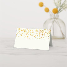 Gold Glitzer Confetti Wedding Platzkarte