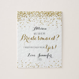Gold Glitzer Confetti Werden Sie meine Bridesmaid