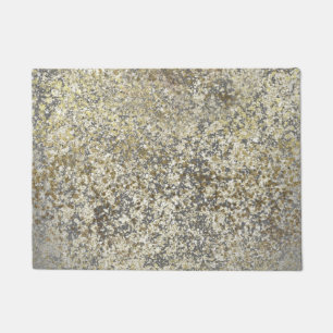 Gold Glitzer Crackle Modern Chic Glam Sparkle Fußmatte
