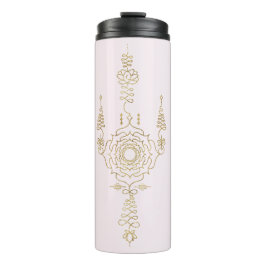*~* Gold Glitzer Crown Chakra Totem Blush Pink Thermosbecher