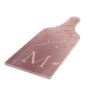 Gold Glitzer Custom Letter Name Cutting Board Schneidebrett