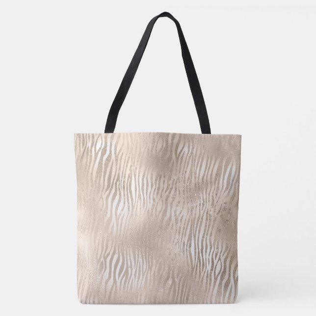 Gold Glitzer Design Designer Tasche (Vorderseite)