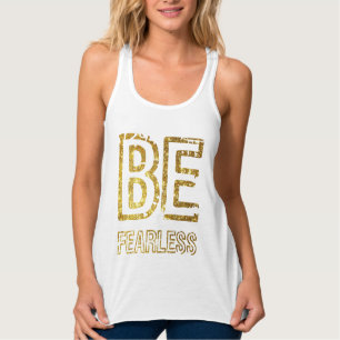 GOLD GLITZER DESIGN - SEI ANGST TANK TOP