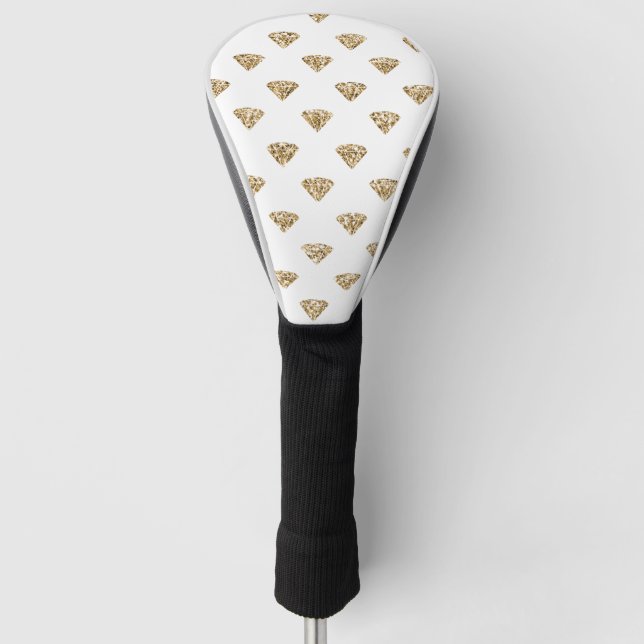 Gold Glitzer Diamonds Golf Headcover (Vorderseite)