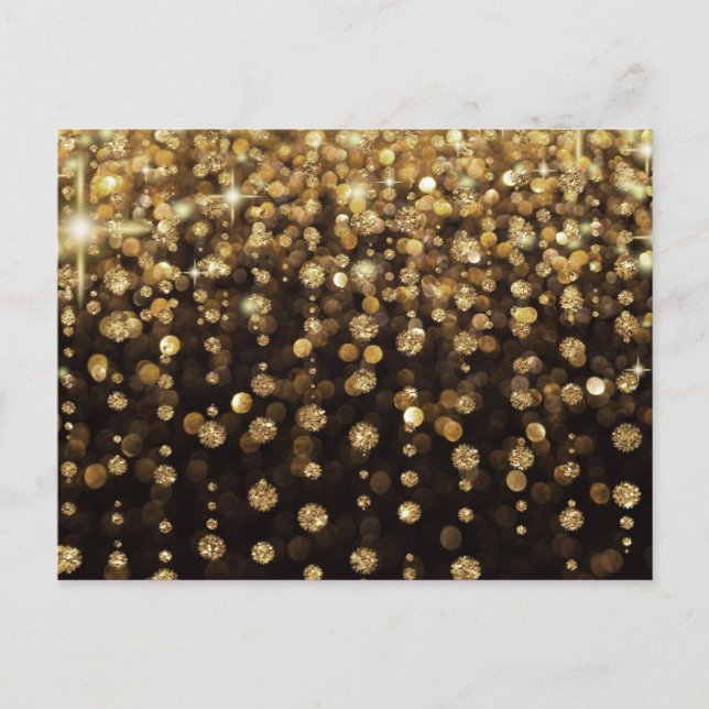 Gold Glitzer Diamonds Postkarte (Vorderseite)